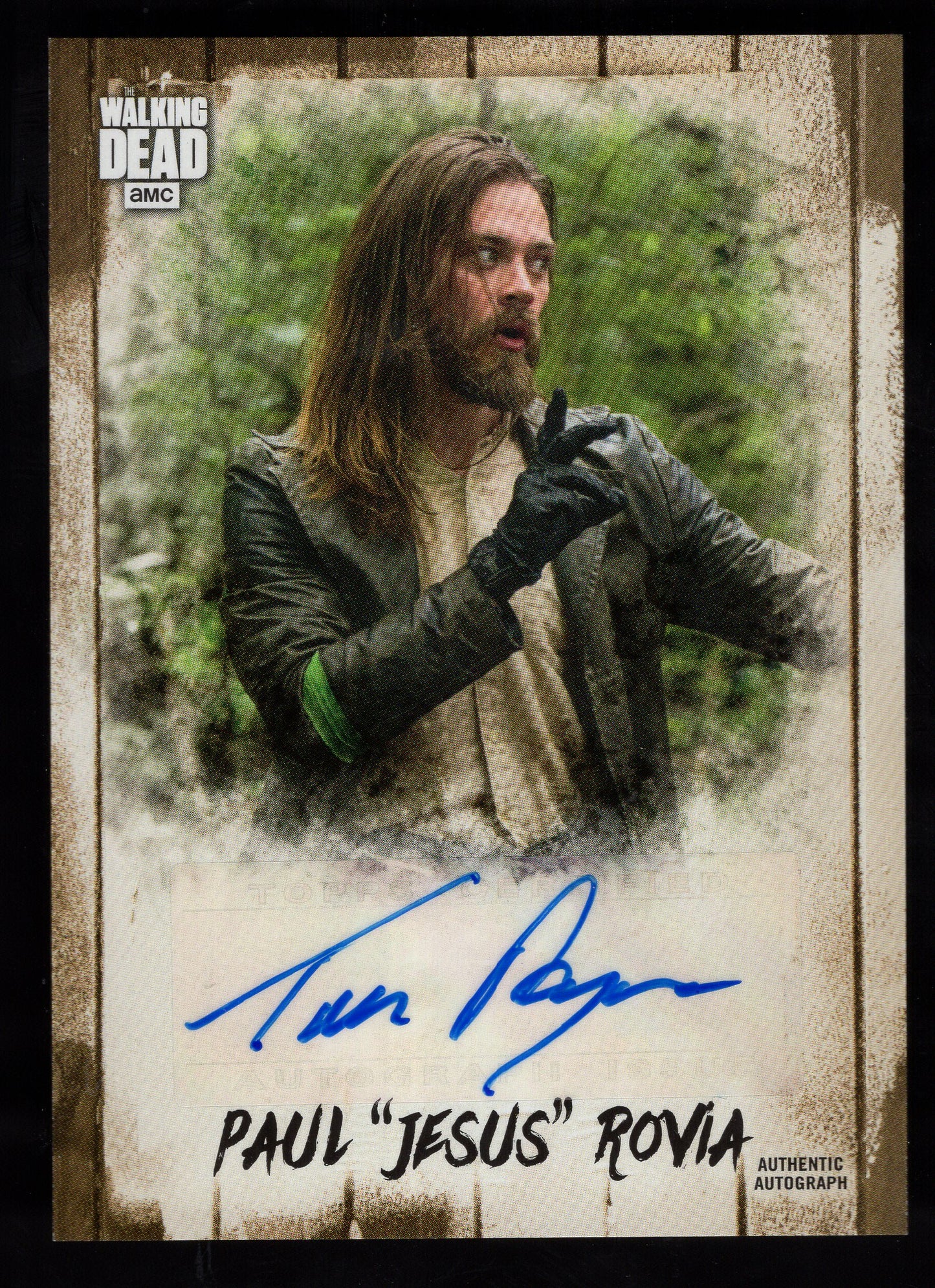 2018 the Walking Dead Tom Payne as Paul “Jesus” Rovia Autograph #'d /38