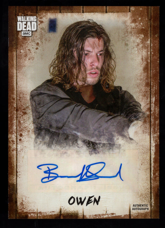 2018 Topps The Walking Dead Benedict Samuel as Owen Autograph #'d /25