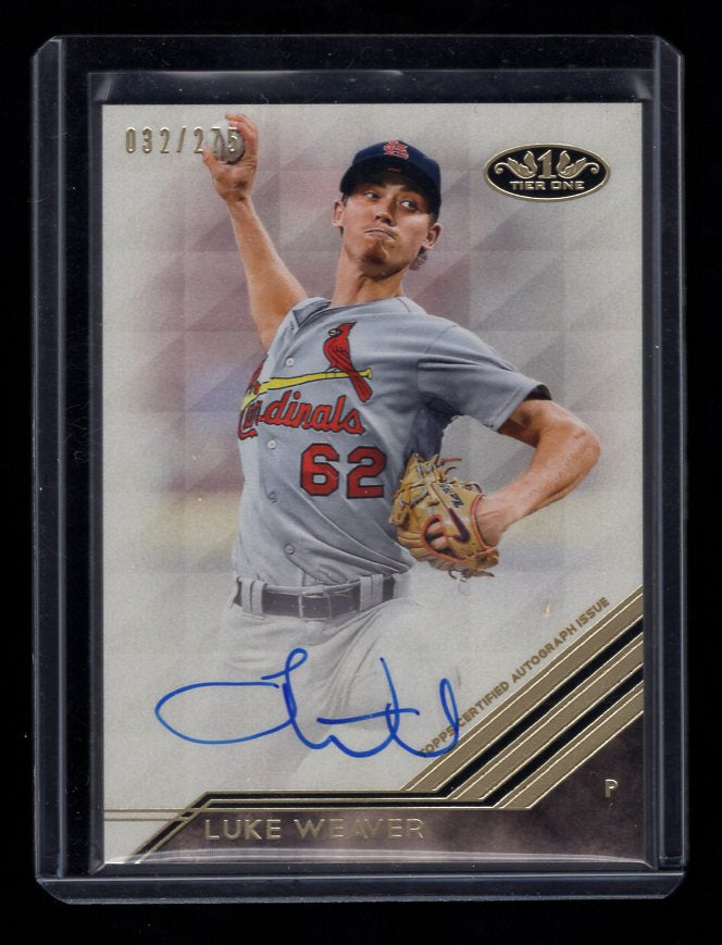 2018 Topps Tier One Break Out Autographs #BALW Luke Weaver #'d /275 (St. Louis Cardinals)