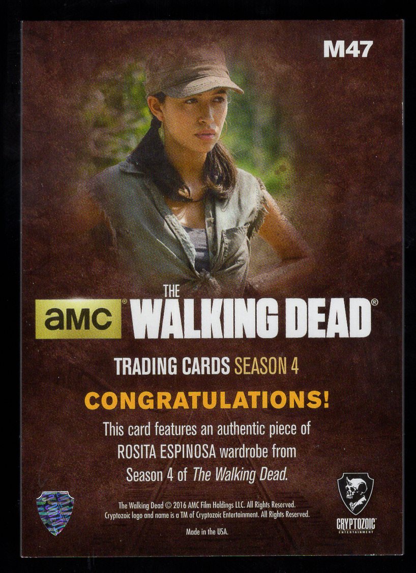 2016 The Walking Dead Season 4 Part 2 Wardrobe M47 Christian Serratos as Rosita