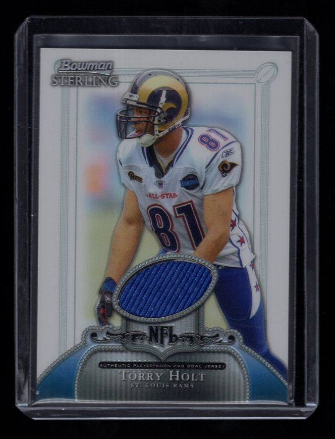 2006 Bowman Sterling Refractors #THO Game-Used Jersey Card Torry Holt #'d /199 (St. Louis Rams)