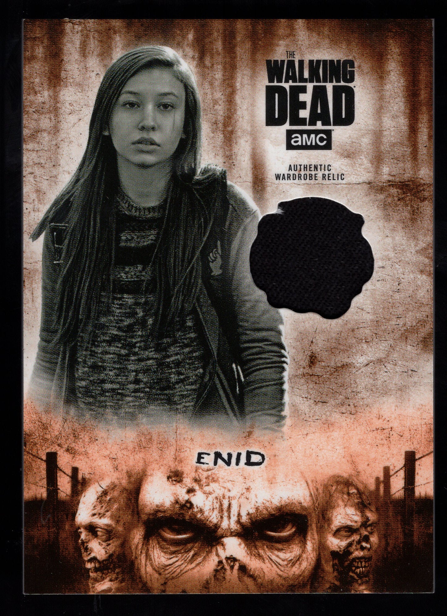 2018 Topps Walking Dead Hunters & Hunted Katelyn Nacon as Enid Relic Card #'d /99