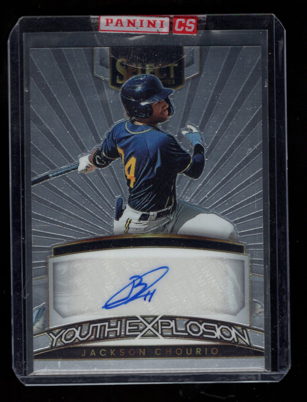 2023 Panini Select #YES-JC Jackson Chourio "Youth Explosion Autograph" (Brewers)