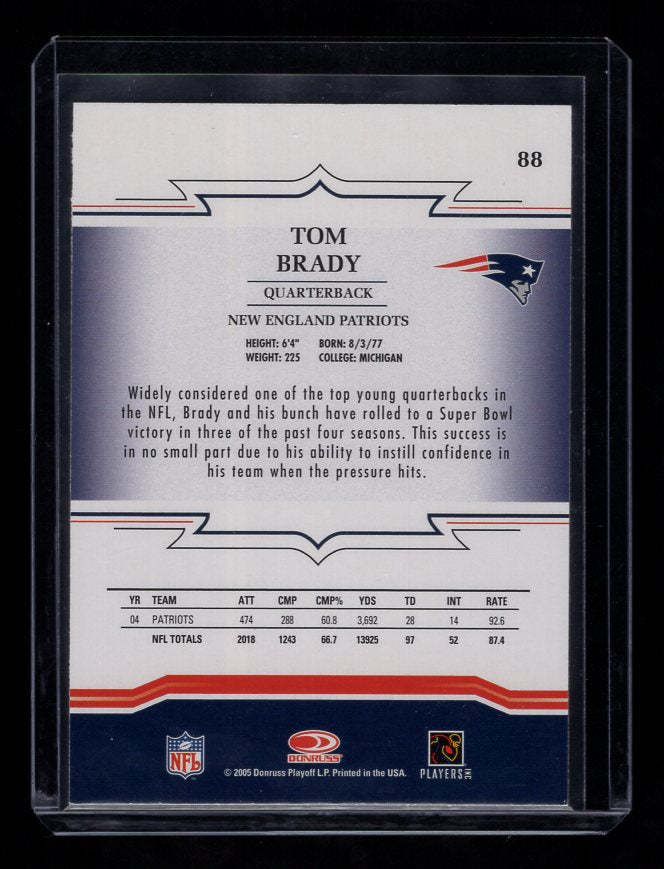 2005 Throwback Threads #88 Tom Brady (New England Patriots)