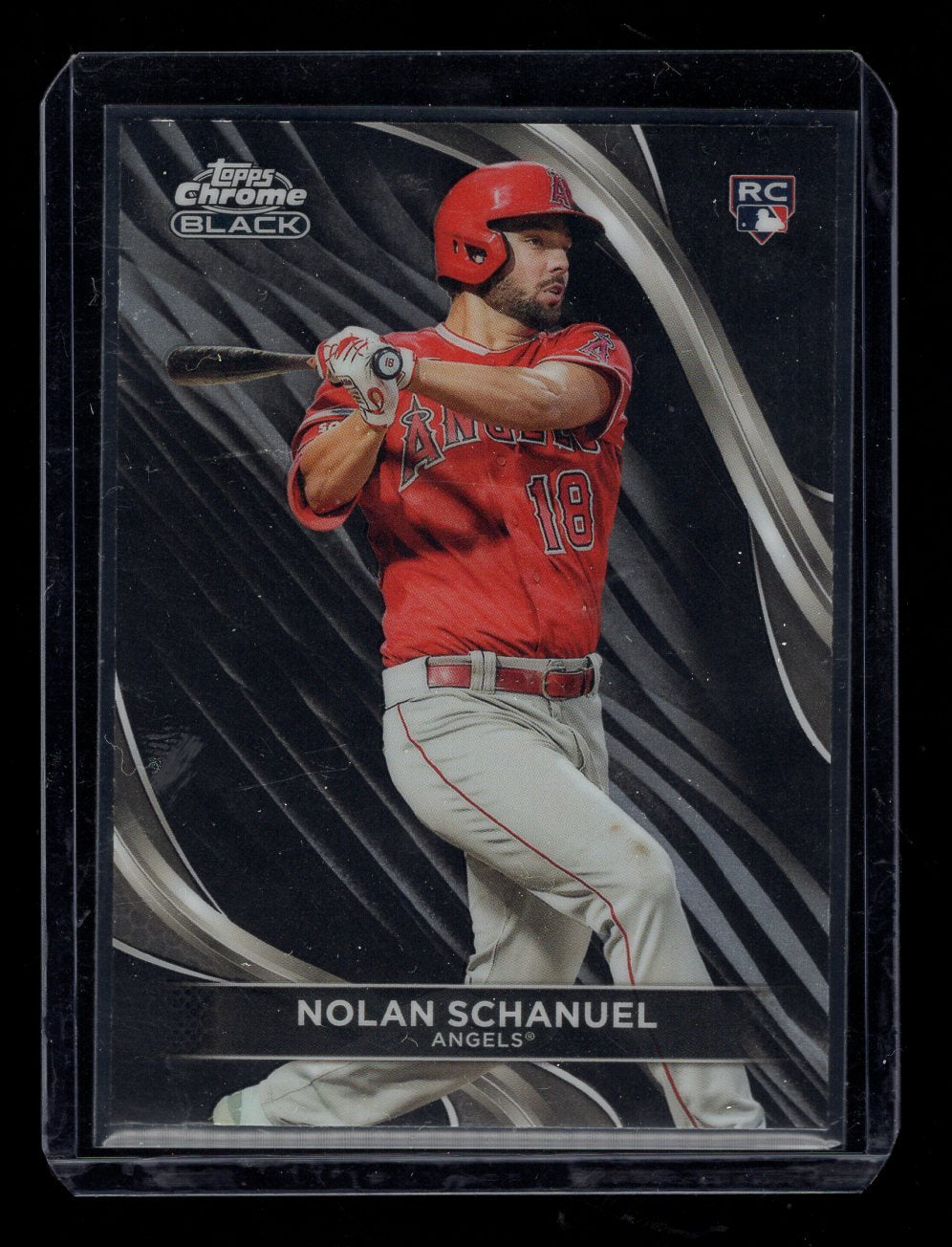 2024 Topps Chrome Black #75 Nolan Schanuel RC Rookie  (Los Angeles Angels)