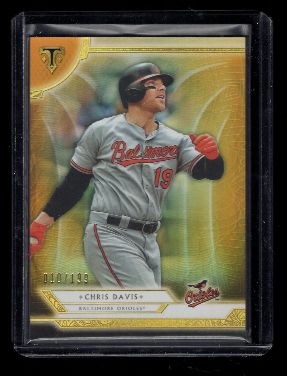 2018 Topps Triple Threads Amber #97 Chris Davis #'d /199 (Baltimore Orioles)