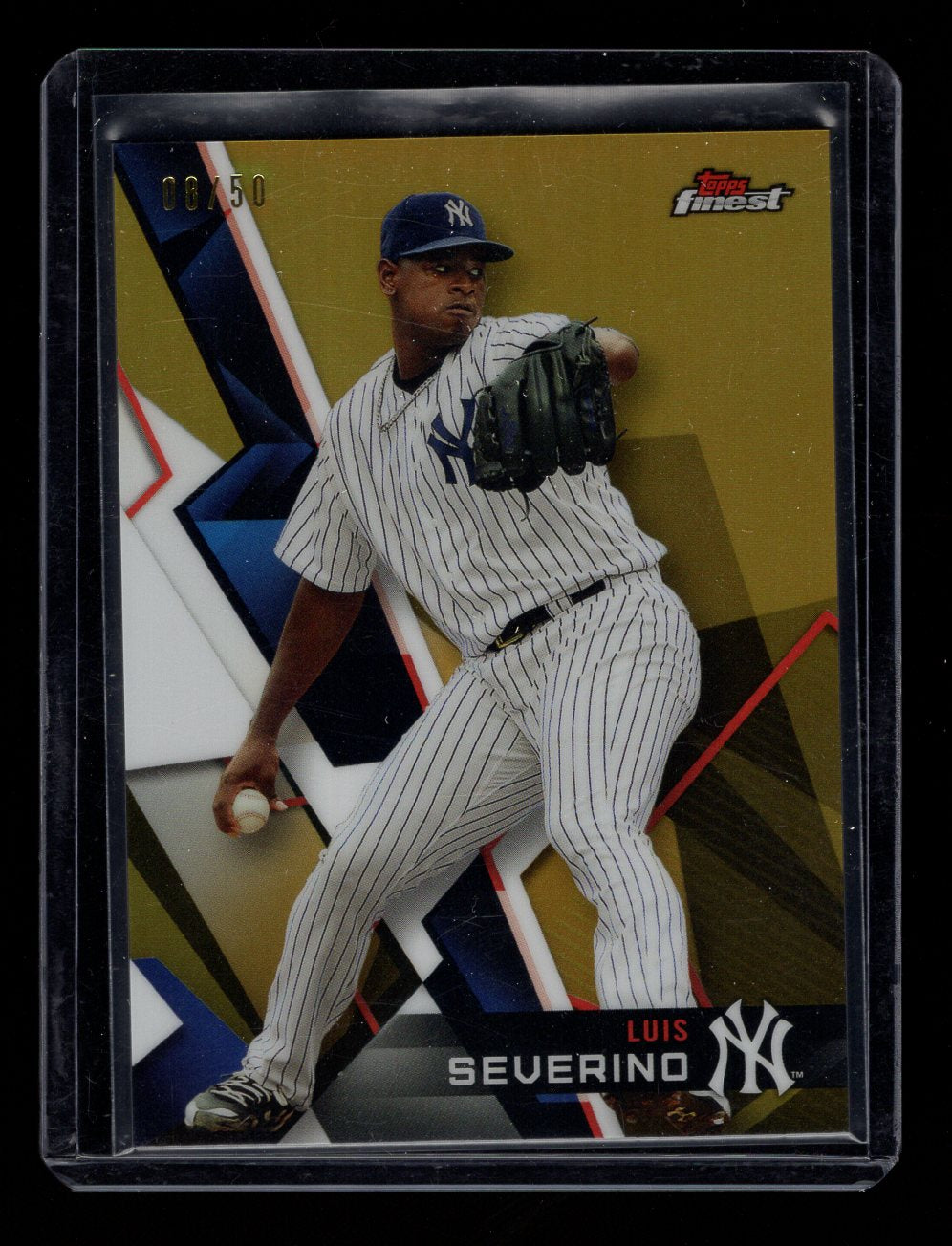 2018 Finest Gold Refractors #122 Luis Severino #'d /50 (New York Yankees)