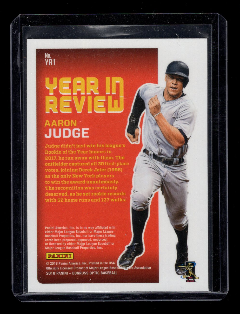 2018 Donruss Optic Year in Review #1 Aaron Judge (New York Yankees)