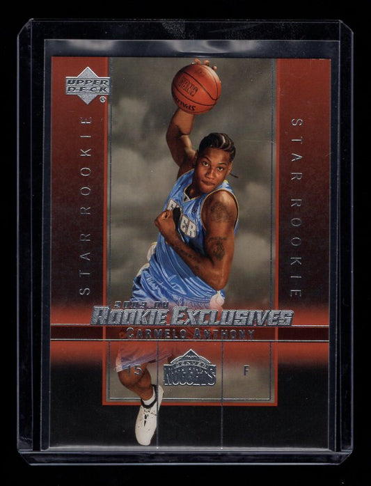 2003-04 Upper Deck Rookie Exclusives #3 Carmelo Anthony (Denver Nuggets)