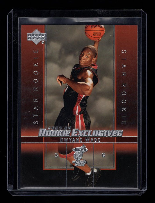 2003-04 Upper Deck Rookie Exclusives #5 Dwyane Wade (Miami Heat)