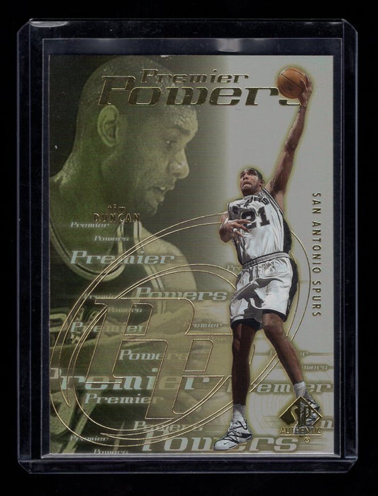 2000-01 SP Authentic Premier Powers #P7 Tim Duncan (San Antonio Spurs)