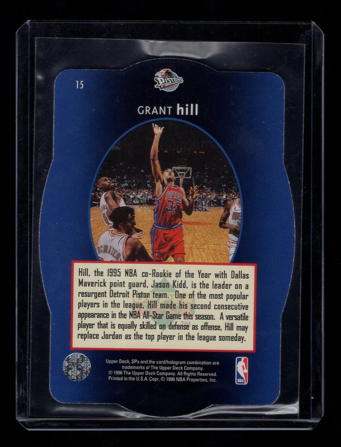 1996 SPx Gold #15 Grant Hill (Detroit Pistons)