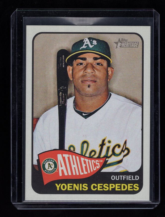 2014 Topps Heritage #425 Yoenis Cespedes (Oakland Athletics)