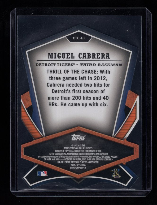 2013 Topps Cut To The Chase #CTC43 Miguel Cabrera (Detroit Tigers)