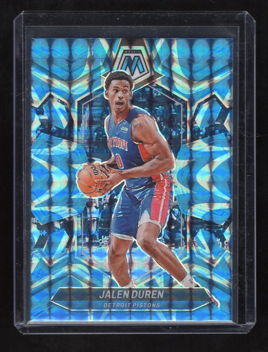 2023-24 Panini Mosaic Reactive Blue #142 Jalen Duren (Detroit Pistons)