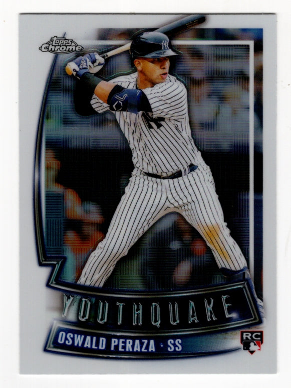 2023 Topps Chrome Oswald Peraza Youthquake Rookie RC #YQ-35 (YANKEES)