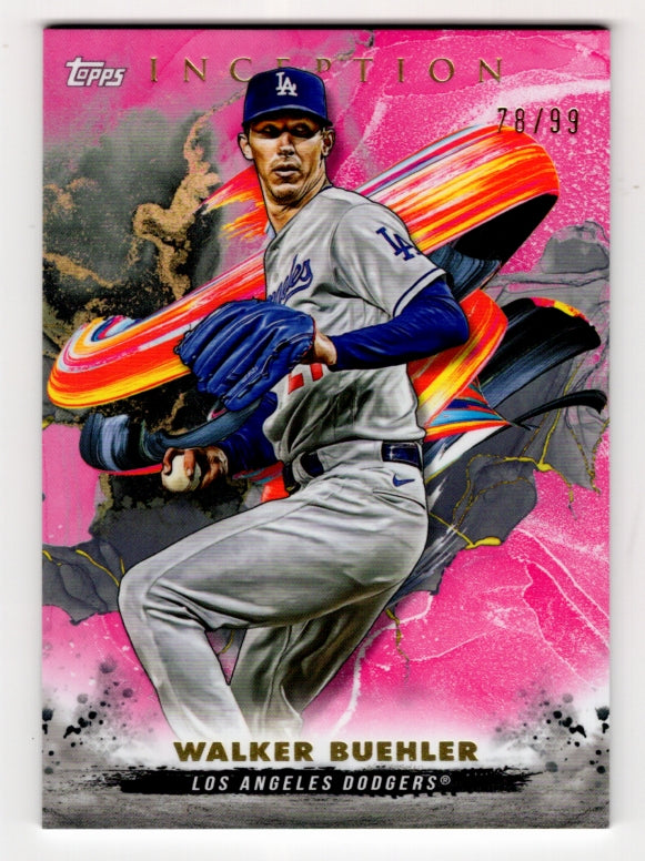 2023 Topps Inception WALKER BUEHLER #42 Magenta Pink #'d /75 (DODGERS)