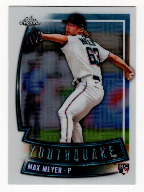 2023 Topps Chrome Max Meyer Youthquake Rookie CN#YQ-42 (Marlins)