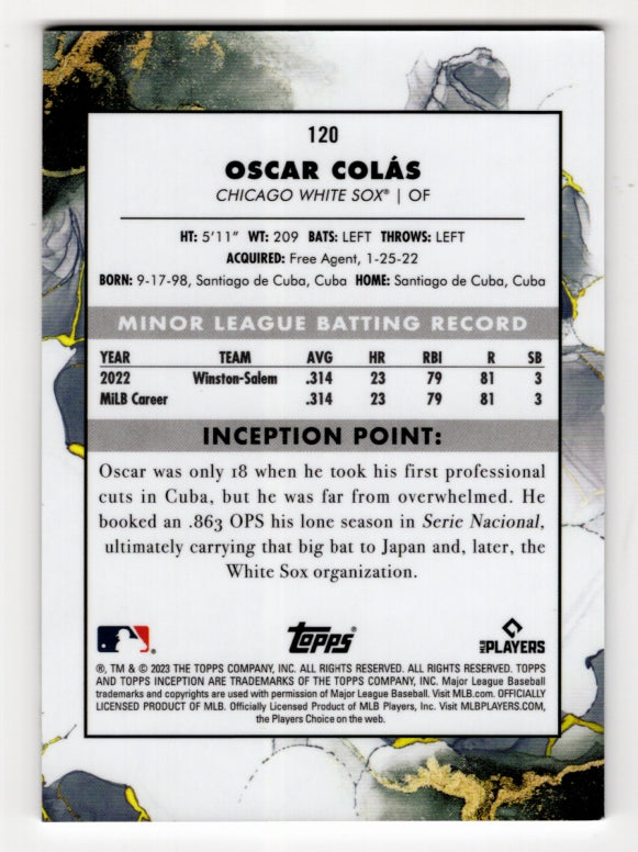 2023 Topps Inception Oscar Colas Rookie Card #120 (White Sox)