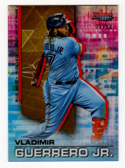 2021 Bowman's Best Vladimir Guerrero Jr Gold Refractor #'d 35/50 (Blue Jays)