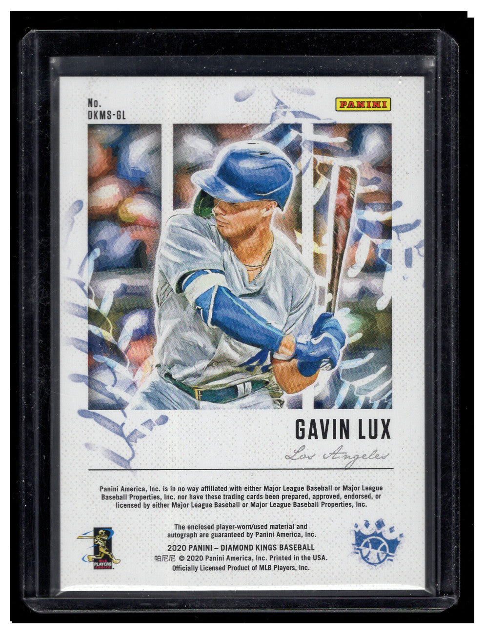 2020 Panini Diamond Kings DK Materials Signatures Autograph #KMS-GL Gavin Lux (Los Angeles Dodgers)