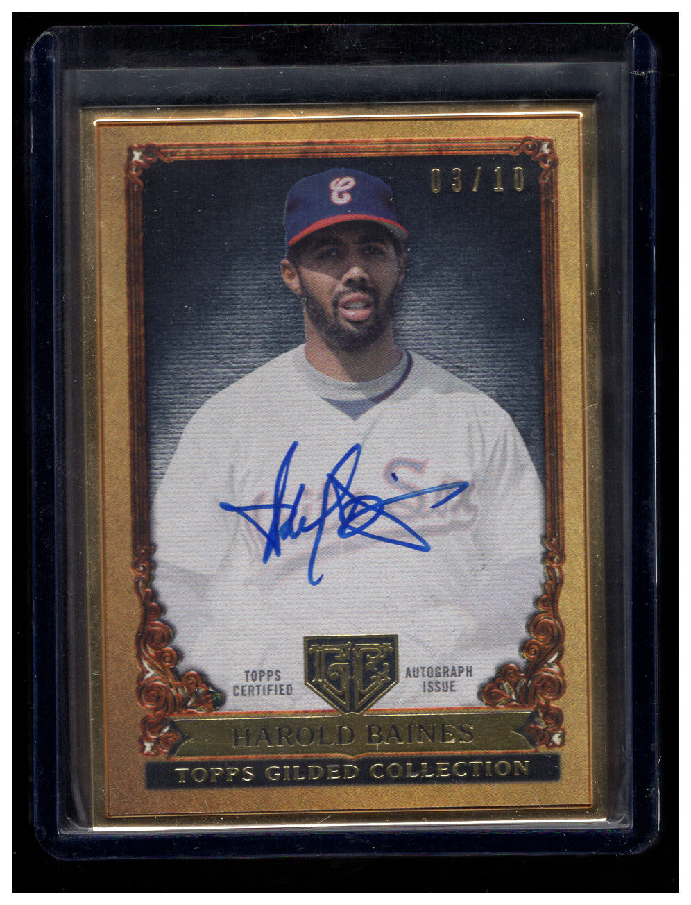 2023 Topps Gilded Harold Baines Gallery Of Gold Auto graph Onyx #'d /10 (Chicago White Sox)