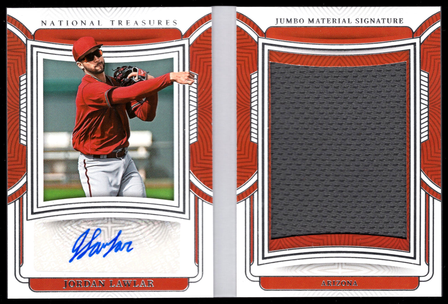 2023 National Treasure Jumbo Material Signatures #JMS-JL Jordan Lawlar Autograph (Diamondbacks)