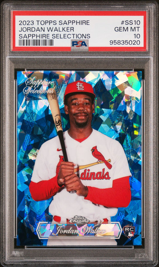 2023 Topps Chrome Sapphire Jordan Walker Sapphire Selections RC SP #SS-10 (PSA 10)