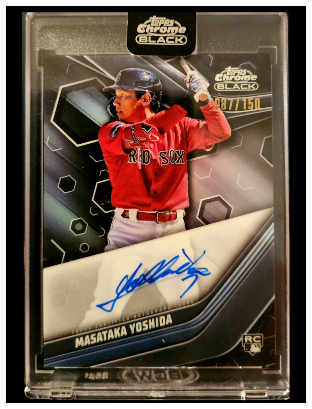 2023 Topps Chrome Black #CBA-MY Masataka Yoshida Autograph Rookie RC #'d /150 (Boston Red Sox)