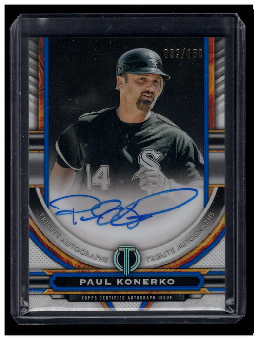 2023 Topps Tribute Autographs Blue #TAPK Paul Konerko #'d /150 (Chicago White Sox)