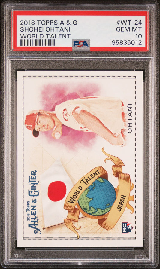 2018 Topps Allen & Ginter Shohei Ohtani Rookie World Talent #WT-24 (PSA 10)