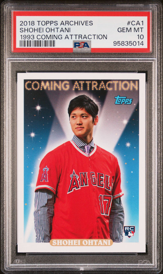 2018 Topps Archives Shohei Ohtani 1993 Coming Attraction Rookie RC #CA-1 (PSA 10)