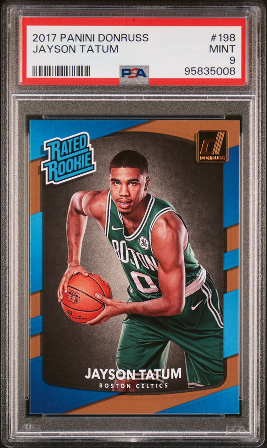 2017-18 Panini Donruss Rated Rookies Jayson Tatum #198 Rookie (PSA 9)