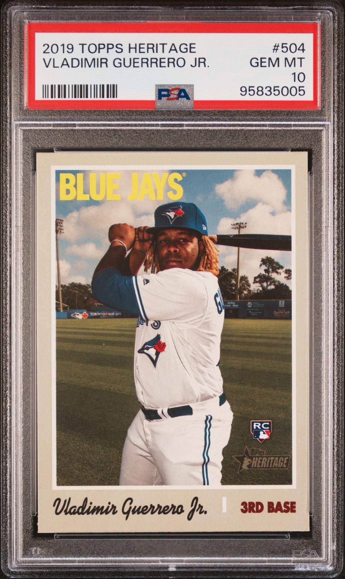 2019 Topps Heritage Vladimir Guerrero Jr. #504 Rookie Card (PSA 10)