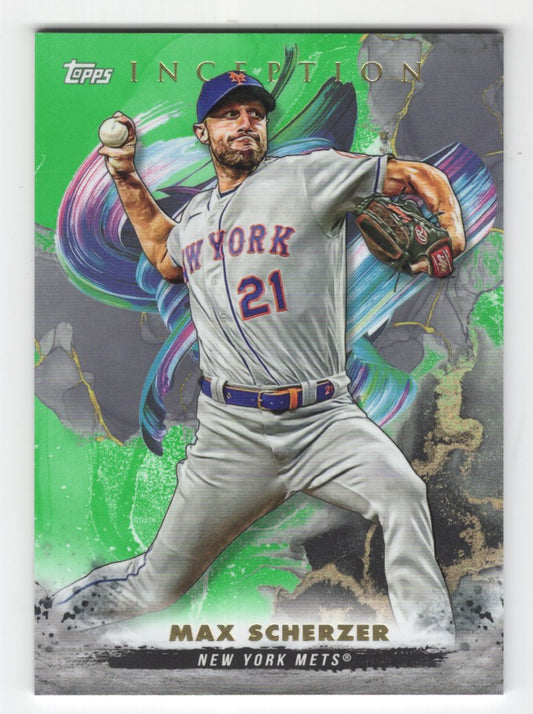 2023 Topps Inception Max Scherzer Green Parallel #14 (Mets)