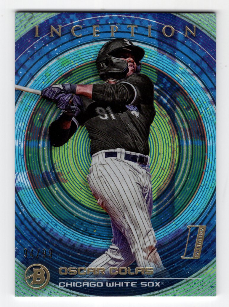 2022 Bowman Inception Rookie Card #60 Oscar Colas #'d /99 Blue (White Sox)