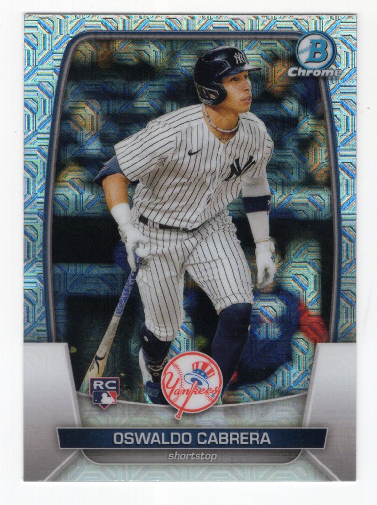 2023 Bowman Chrome Prospects Mega Mojo Rookie Card #32 Oswaldo Cabrera (Yankees)