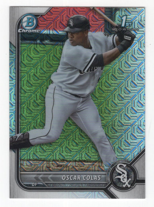 Oscar Colas 2022 Bowman Chrome Prospects Mojo Refractor #BCP-152 (White Sox)