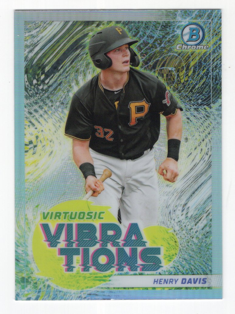 2022 Bowman Chrome Virtuosic Vibrations Chrome Refractor Rookie #VV-8 Henry Davis (Pirates)