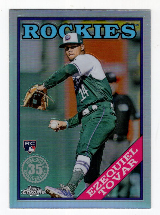 2023 Topps Chrome 35th Ann 1988 Retro Ezequiel Tovar Rookie #88BC-9 (Rockies)