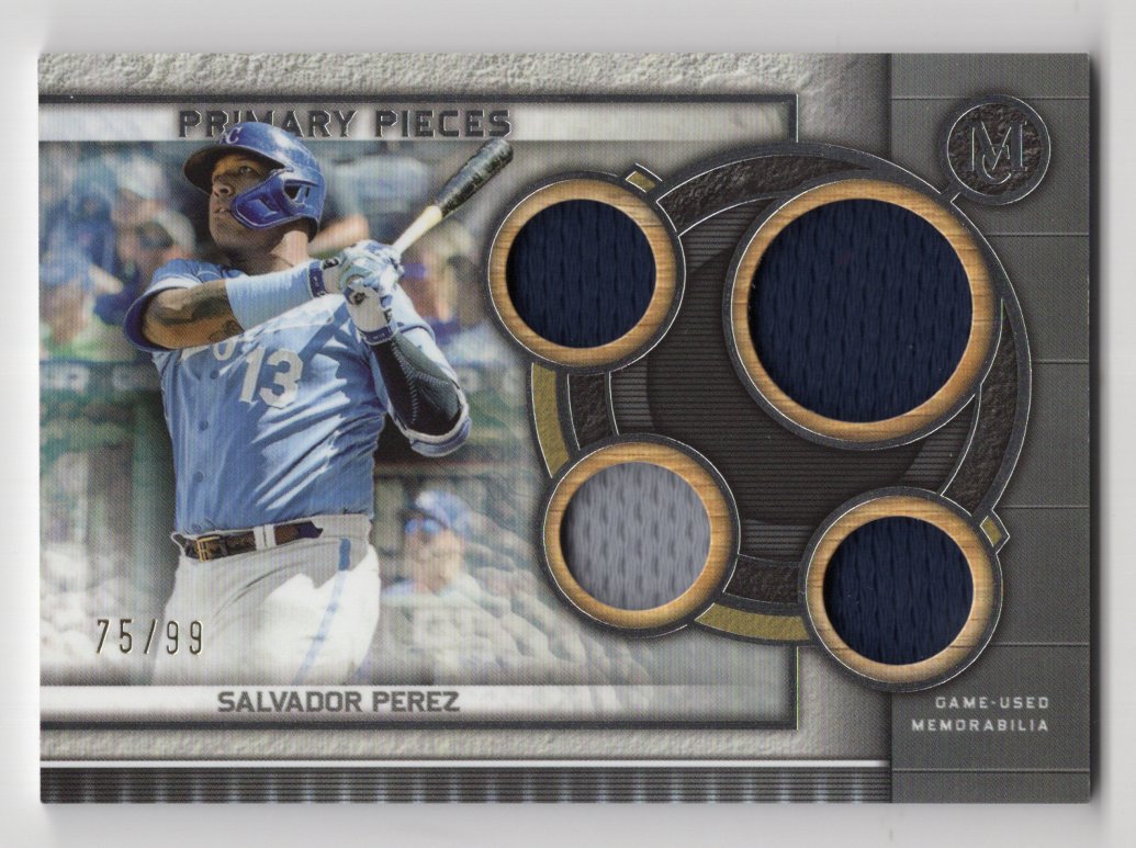 2023 Topps Museum Collection Salvador Perez "Primary PIeces Relic Card" #'d /99 (Royals)