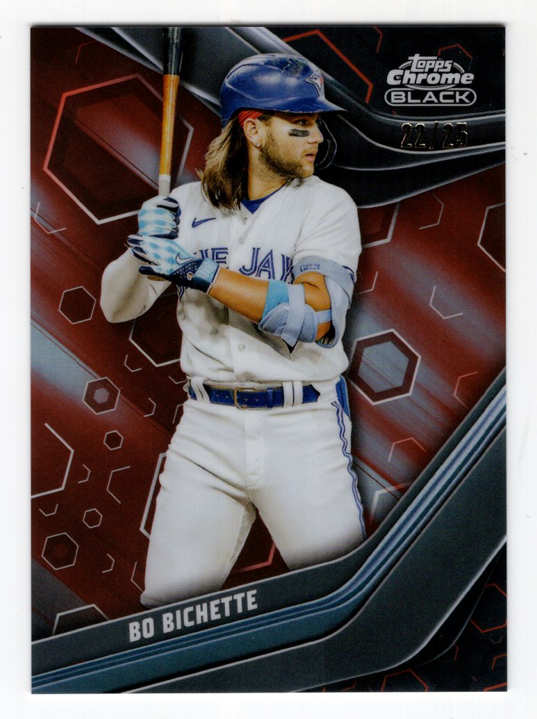 2023 Topps Chrome Black Bo Bichette #71 Orange Refractor #'d 22/25 (Blue Jays)