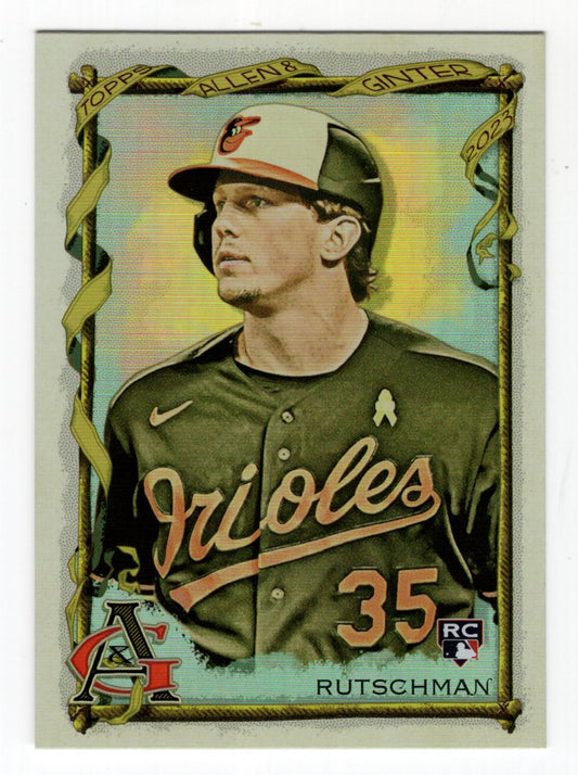 2023 Topps Allen & Ginter Adley Rutschman #68 Hot Box Foil Rookie (Orioles)