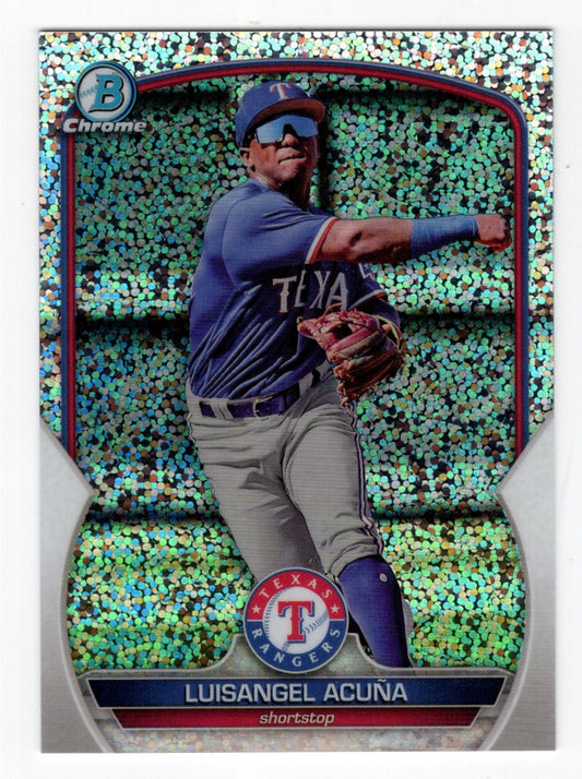 2023 Bowman Chrome Luisangel Acuna Speckle Refractor /299 #BCP-230 (Texas Rangers)