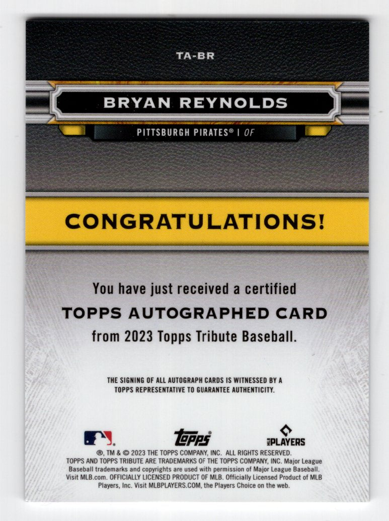 2023 Topps Tribute Bryan Reynolds Auto #'d /199 Auto #TA-BR (Pirates)