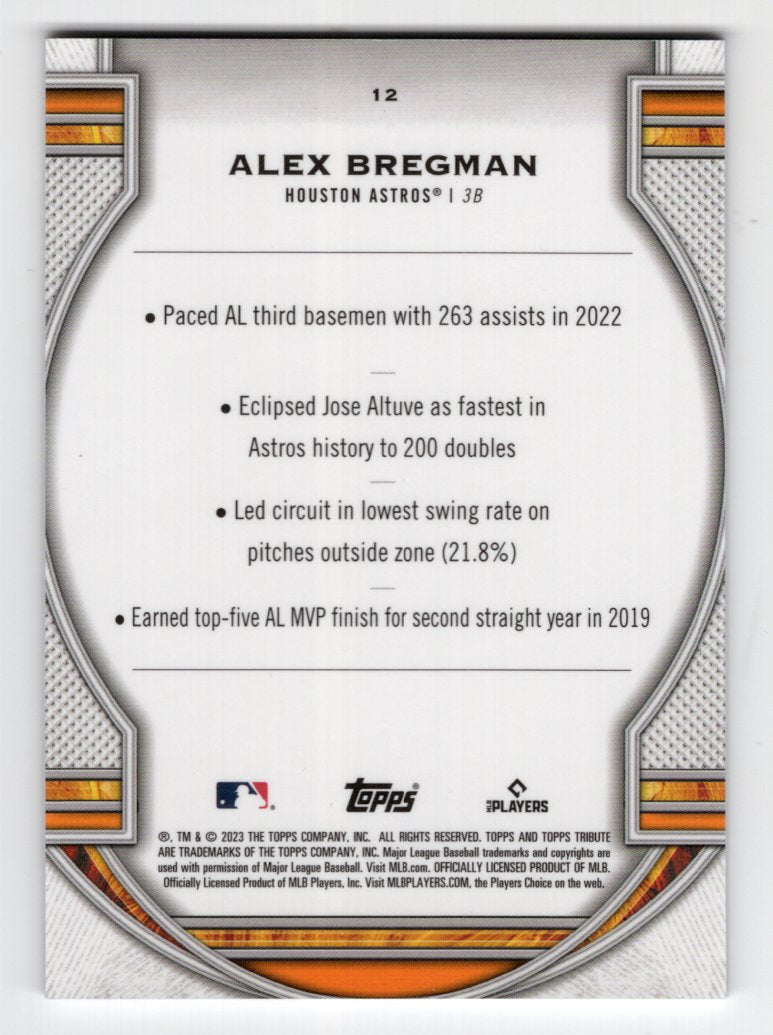 2023 Topps Tribute Alex Bregman Card #12 (Houston Astros)