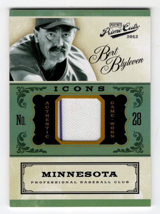 2012 Panini Prime Cuts Bert Blyleven Game Used Patch Card #'d /49 (Twins)