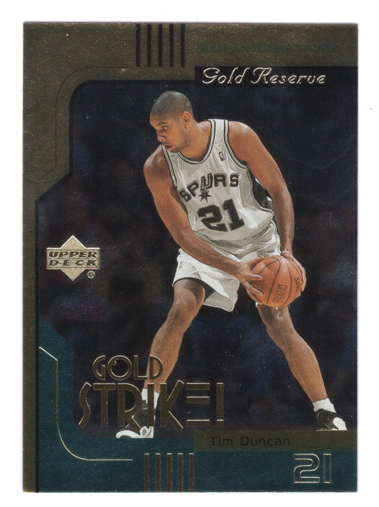 Tim Duncan 1999-00 Upper Deck Gold Reserve Strike! #GS3 (San Antonio Spurs)