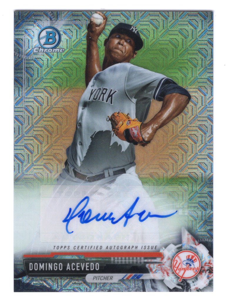 2017 Bowman Chrome Domingo Acevedo Mega Box Autograph #BMA-DA (New York Yankees)