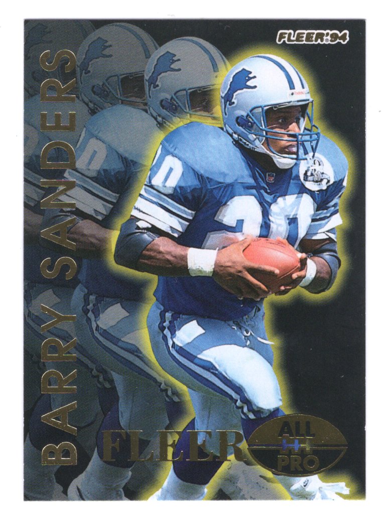 1994 Fleer Football Barry Sanders All Pro Insert #11 of 24 (Detroit Lions)